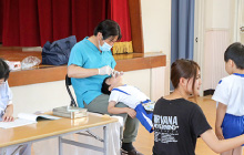 歯の健診の様子